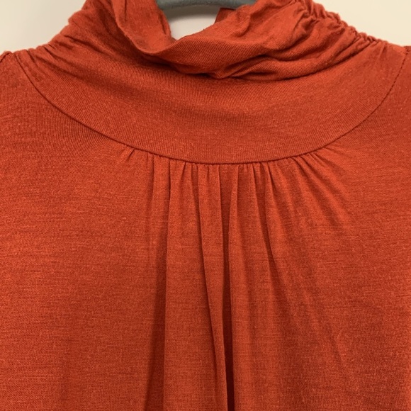 {Victor Alfaro} Burnt Orange Long Sleeve Turtleneck - Picture 2 of 2
